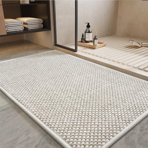 PADOOR-Bath Mat-Super Absorbent Chenille Bathroom