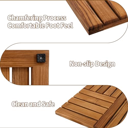Utoplike Teak Wood Bath Mat view 5