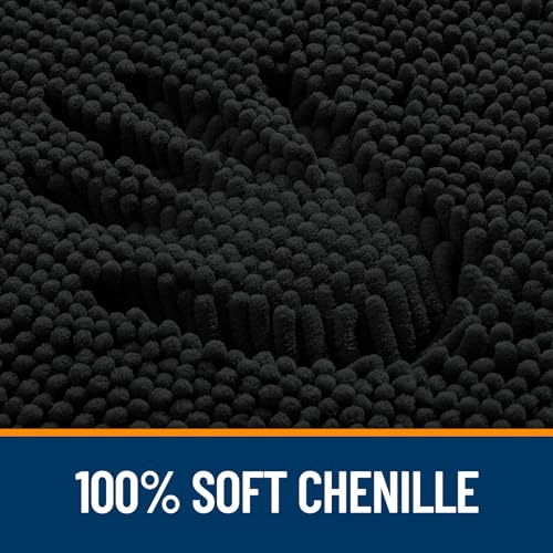 OLANLY Black Bathroom Rug 30x20 view 3
