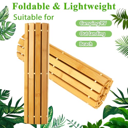 QTLCOHD 2 Pcs Bamboo Bath view 4