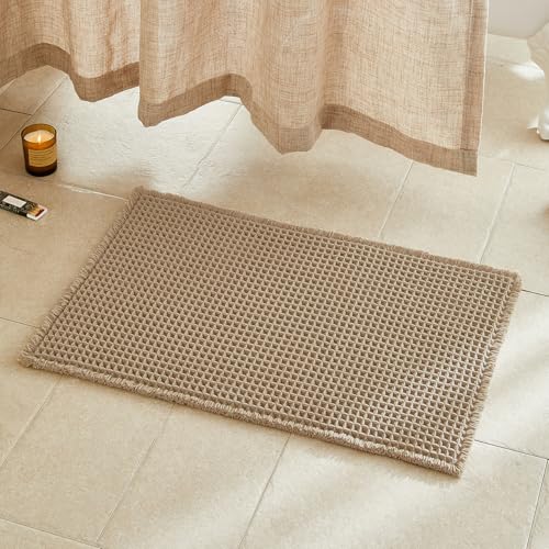 TYUU Waffle Bath Mat Boho