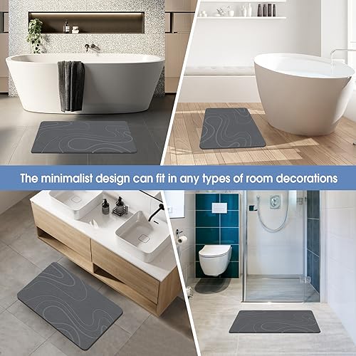 Veeloim Stone Bath Mat Diatomaceous view 5