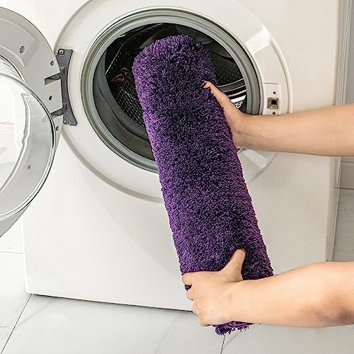 MIULEE Dark Purple Bathroom Runner view 5