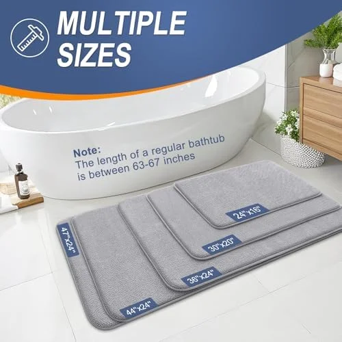 OLANLY Thick Memory Foam Bath view 5