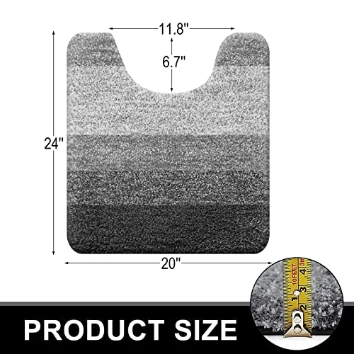 OLANLY Luxury Toilet Rugs U-Shaped view 3