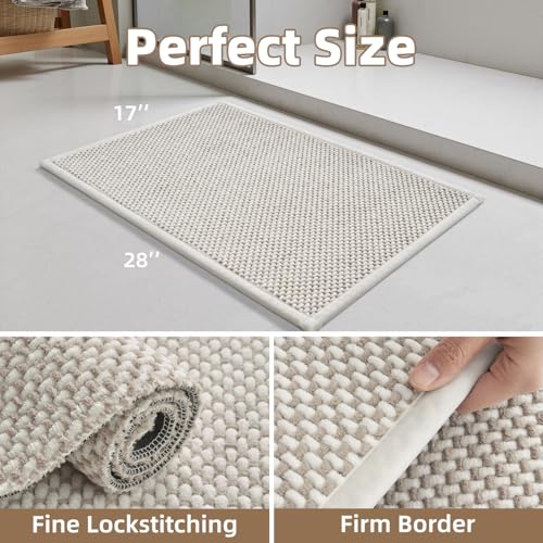 PADOOR-Bath Mat-Super Absorbent Chenille Bathroom view 2
