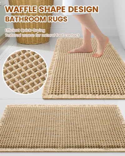 Smiry Waffle Bath Mat 30x20 view 3