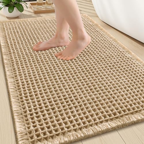 Smiry Waffle Bath Mat 30x20