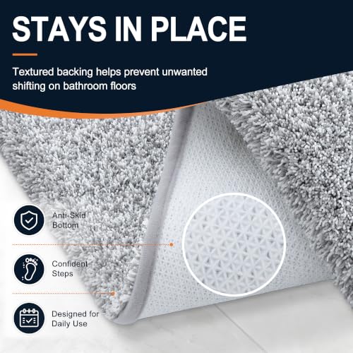 OLANLY Microfiber Bathroom Rugs 30x20 view 4