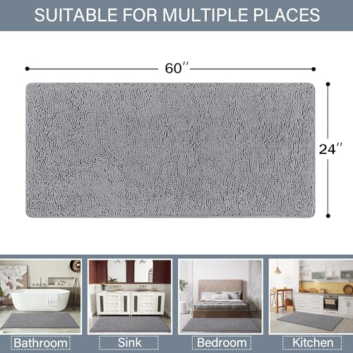 LOCHAS Luxury Bathroom Rug Shaggy view 2