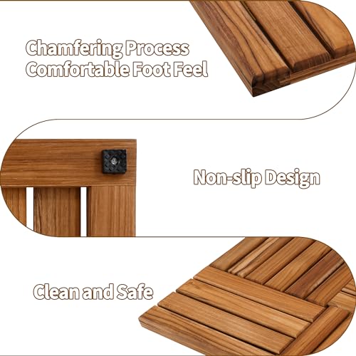 Utoplike Teak Wood Bath Mat view 5