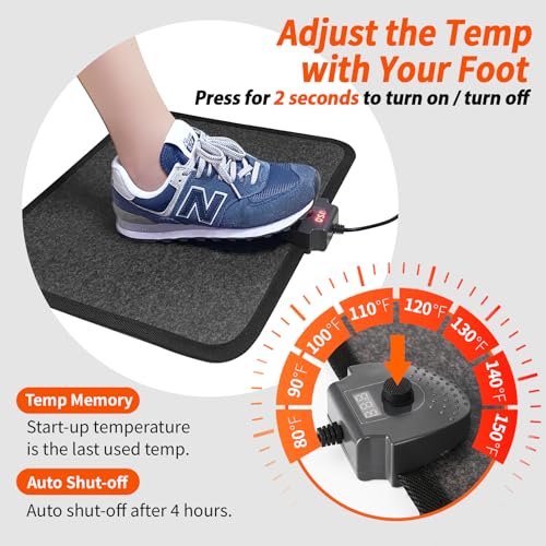 Hodeamy Heated Floor Mat Under view 2