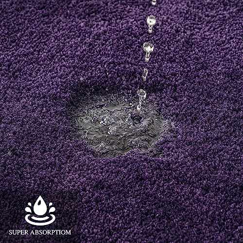 MIULEE Dark Purple Bathroom Runner view 3