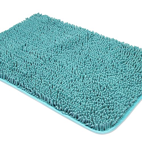 Yeaban Teal Bathroom Rugs –