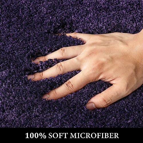 MIULEE Dark Purple Bathroom Runner view 2