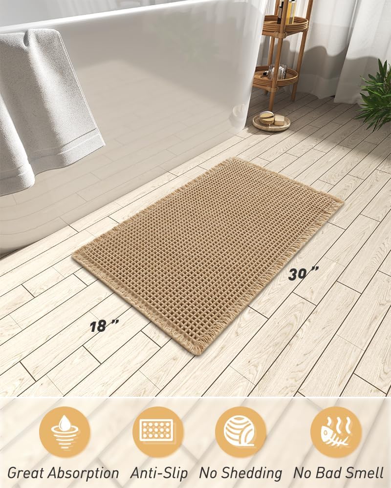 AMOAMI Upgraded Waffle Bath Mat view 2