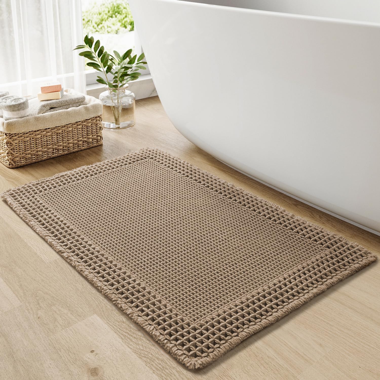 RESARE Waffle Bath Mat Super