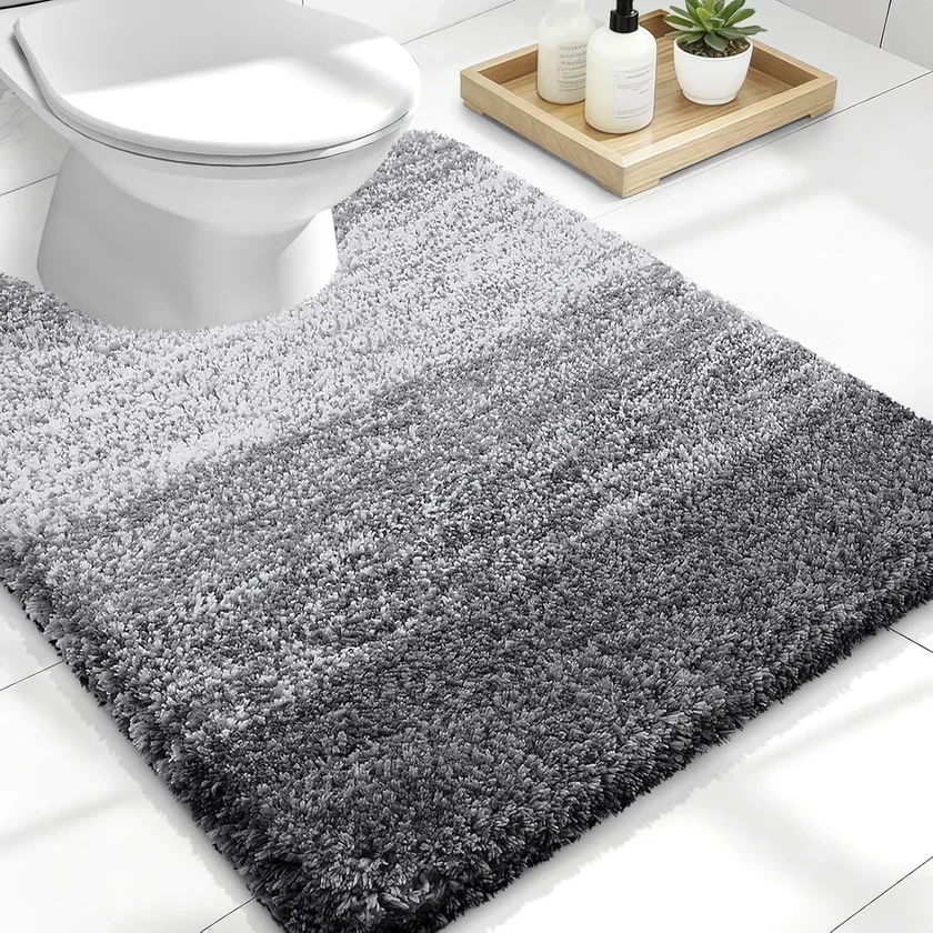 OLANLY Luxury Toilet Rugs U-Shaped