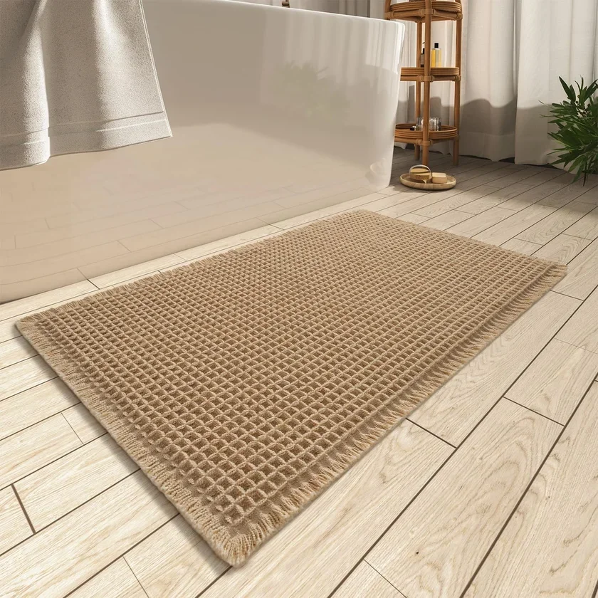AMOAMI Upgraded Waffle Bath Mat