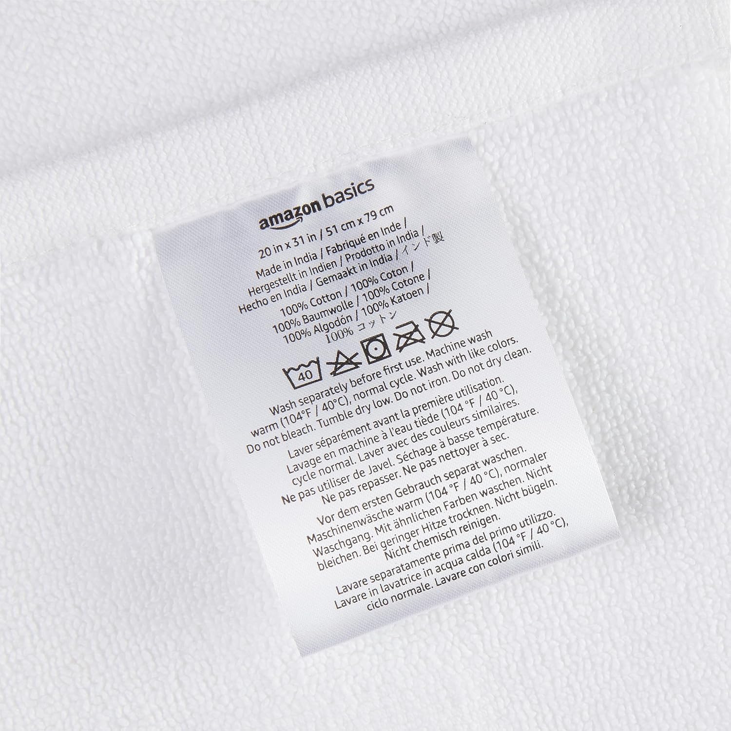 Amazon Basics Non-Slip Cotton Bath Mat view 5