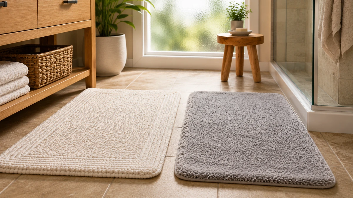 Cotton Bath Rugs vs Microfiber comparison