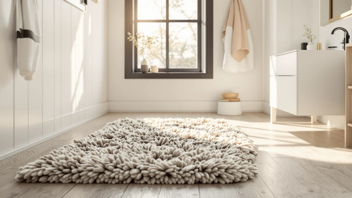 Removing mold from a bath rug