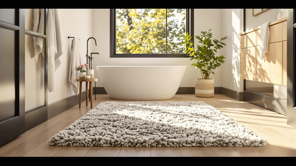 Stone Bath Mat vs Fabric Bath Rug comparison